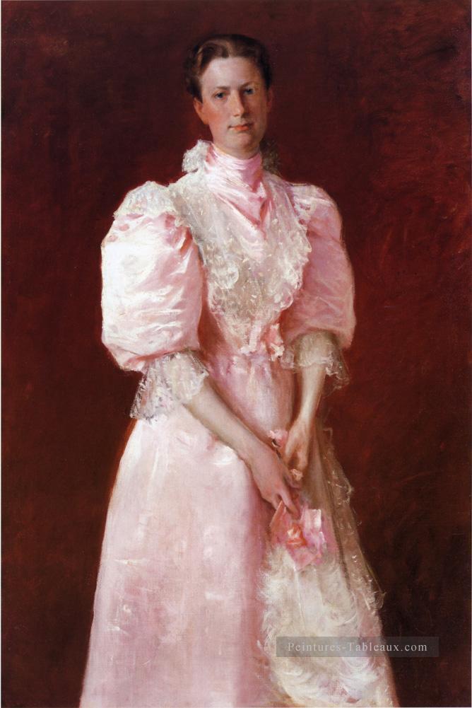 Étude en rose aka Portrait de Mme Robert P. McDougal William Merritt Chase Peintures à l'huile